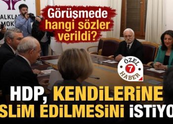 Görüşmede hangi sözler verildi? HDP, kendilerine teslim edilmesini istiyor!