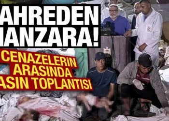 Yürek yakan anlar: Cenazelerin arasında toplantı!